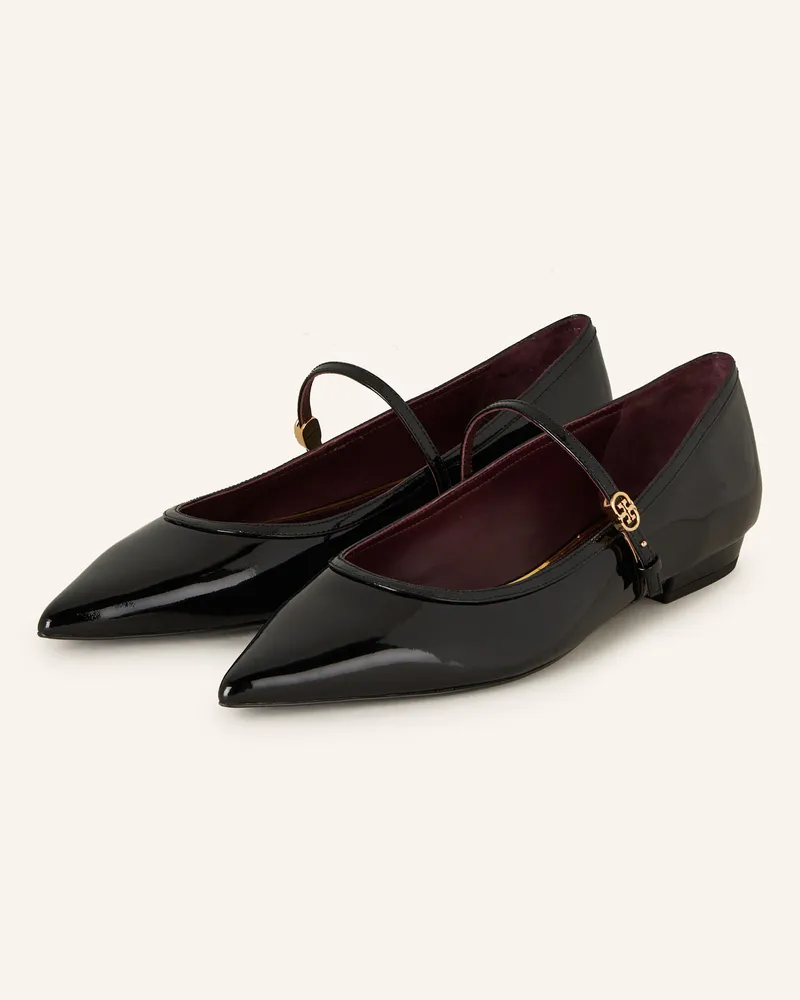 Tory Burch Mary-Jane-Ballerinas Schwarz