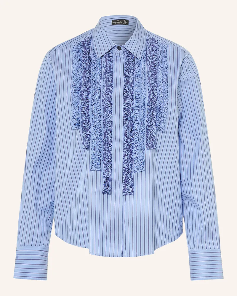 van Laack Hemdbluse Vl-Azitan-w36fq Mit Rüschen blau Hellblau