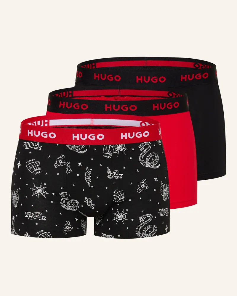 HUGO BOSS 3er-Pack Boxershorts rot Rot