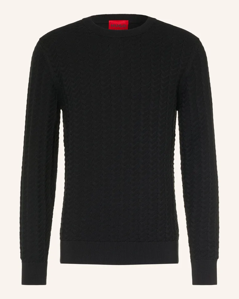 HUGO BOSS Pullover Simond schwarz Schwarz