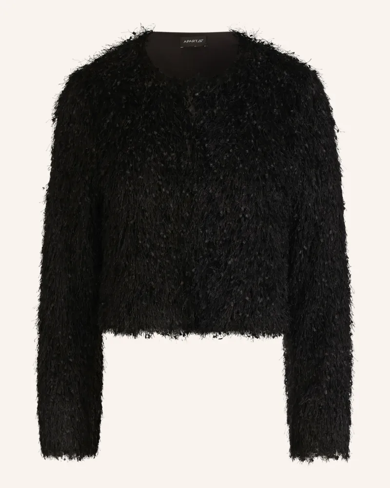 Apart Fransenjacke schwarz Schwarz