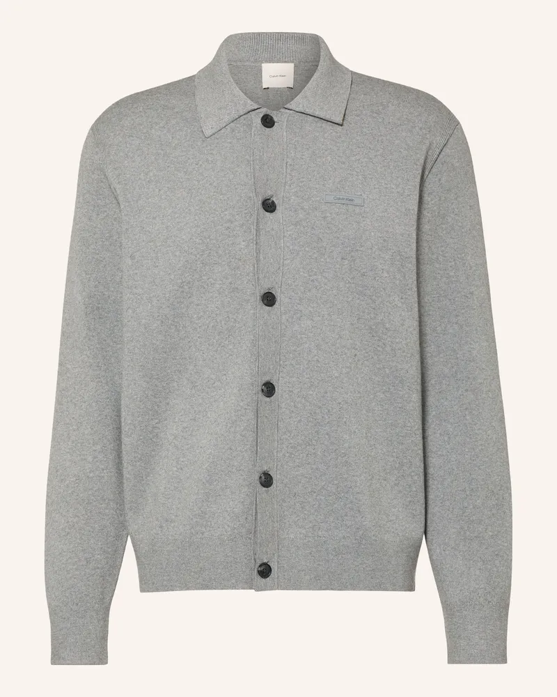 Calvin Klein Strickjacke grau Grau