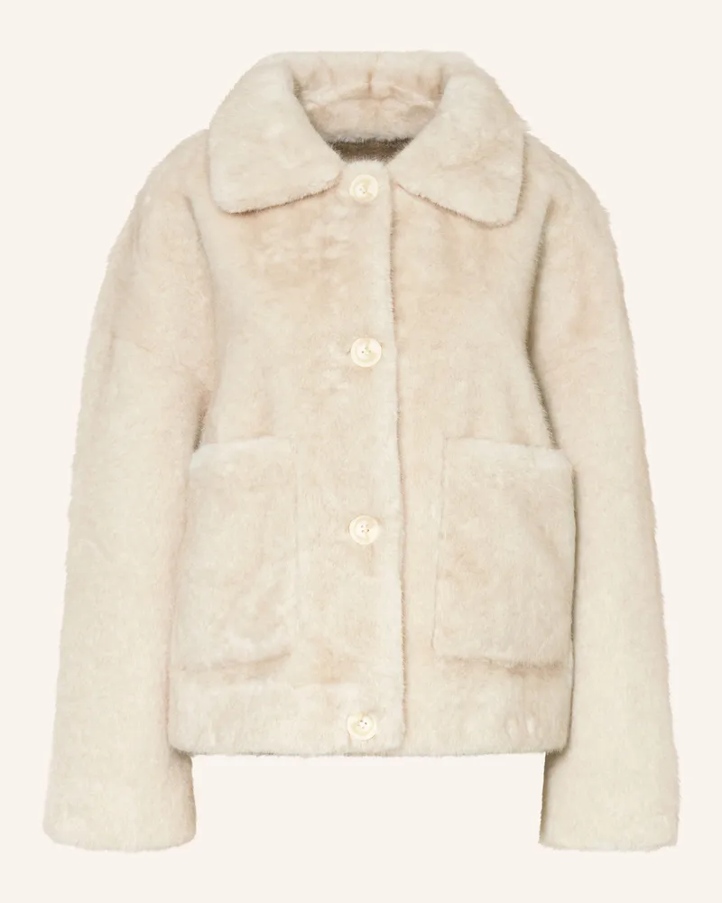 lilienfels Kunstfell-Jacke Zum Wenden weiss Beige