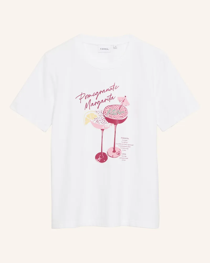 COMMA T-Shirt weiss Weiss
