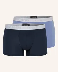 Hanro 2er-Pack Boxershorts COTTON ESSENTIALS Blau