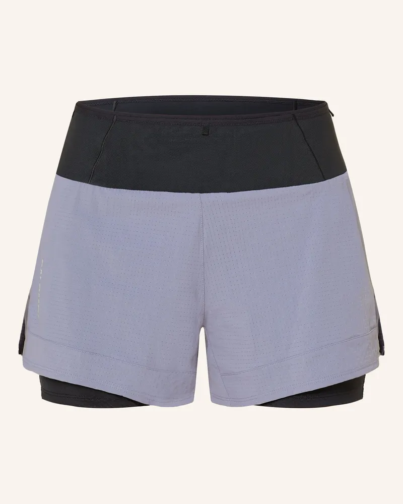 Salomon 2-in-1-Laufshorts SENSE AERO Blaugrau