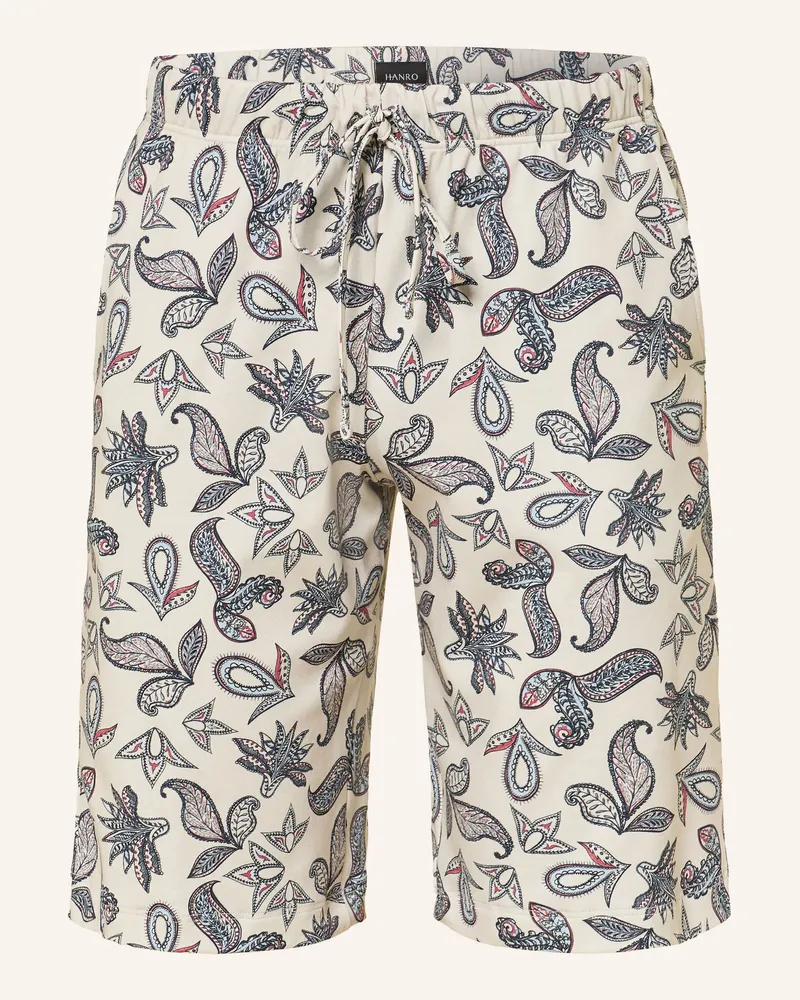 Hanro Lounge-Shorts Night & Day blau Ecru