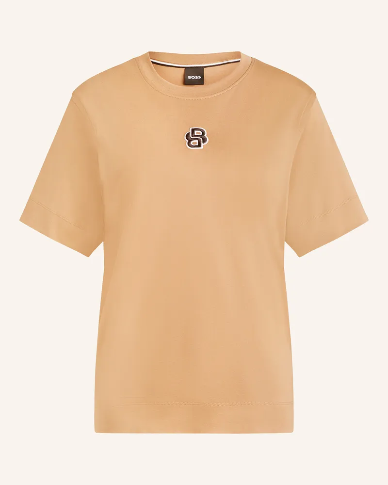 HUGO BOSS T-Shirt ELPHA Hellbraun