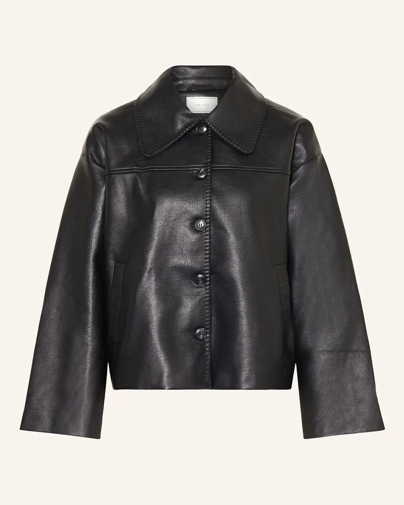 Neo Noir Jacke LUNARA in Lederoptik Schwarz