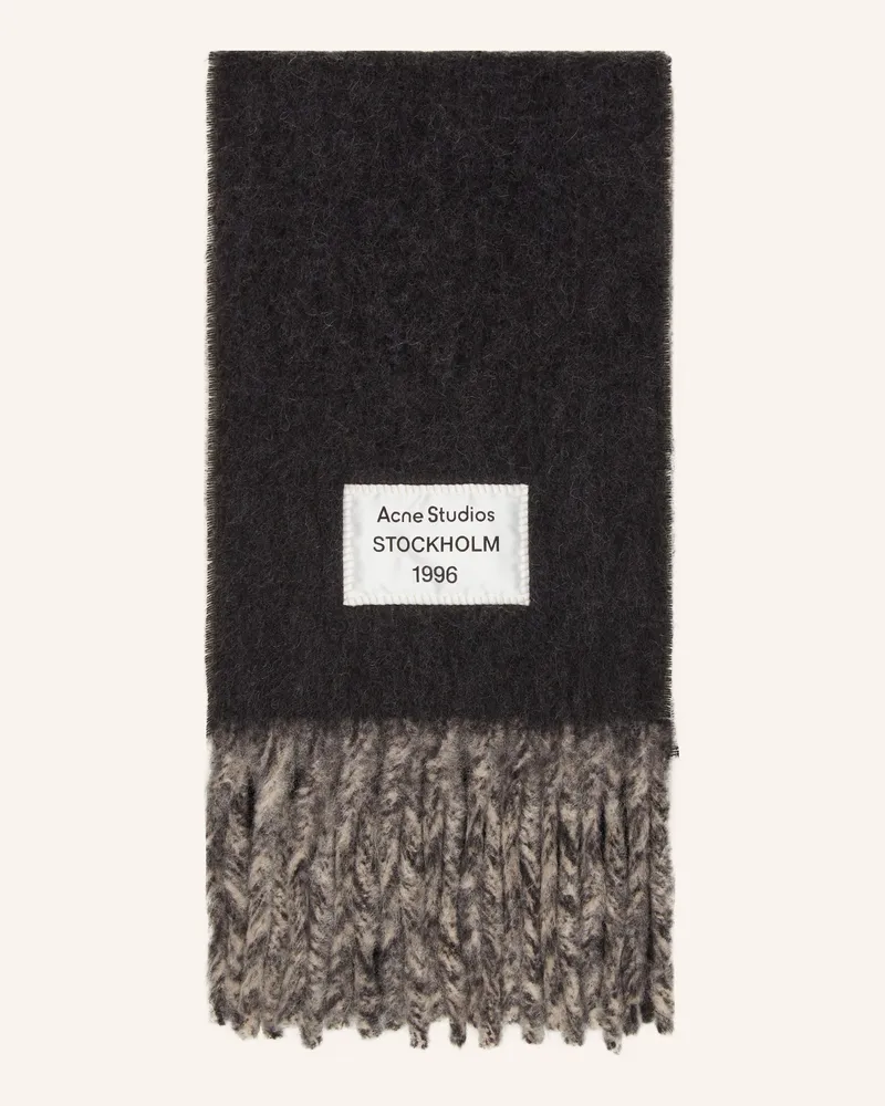 Acne Studios Schal mit Alpaka Dunkelgrau