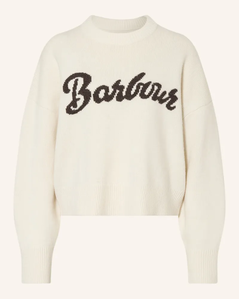 Barbour Pullover Ivybridge weiss Ecru