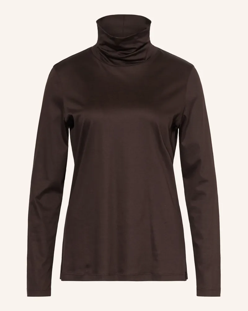 van Laack Rollkragenshirt Vl-Melissa-Xx braun Dunkelbraun