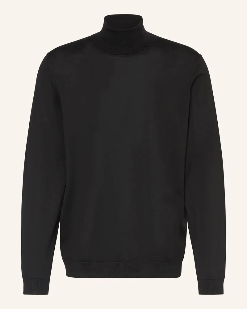 HUGO BOSS Rollkragenpullover MUSSO Schwarz