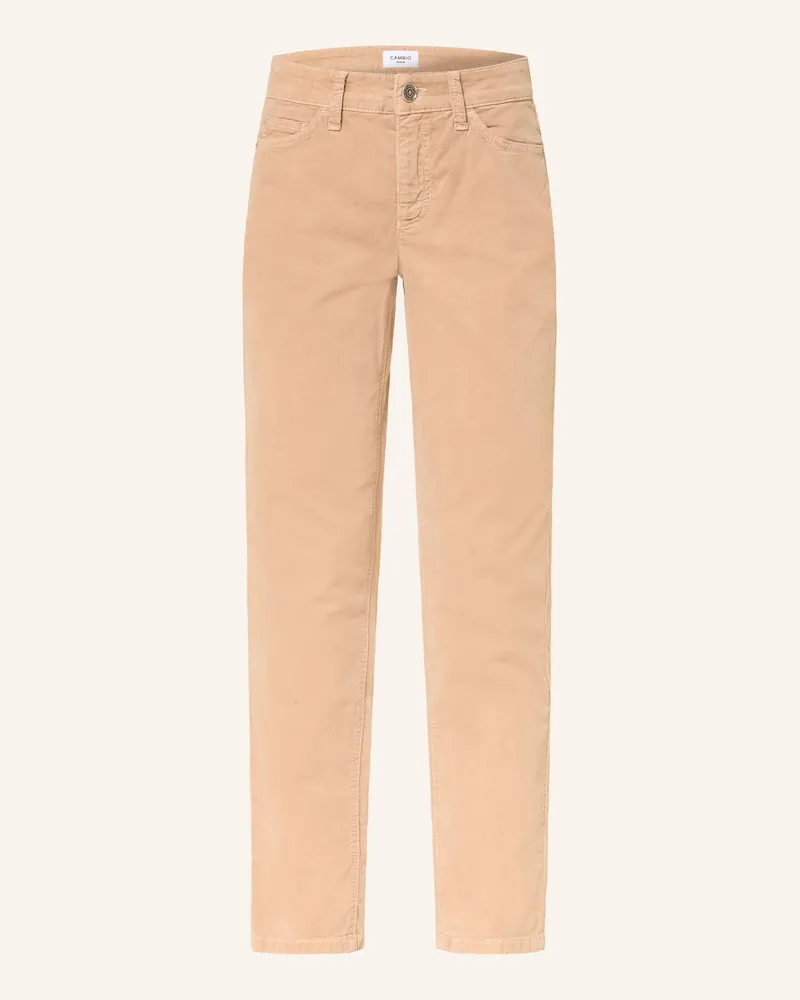 Cambio 7/8-Hose Piper Aus Samt beige Hellbraun