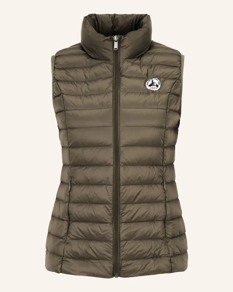 JOTT Lightweight-Daunenweste Seda gruen Khaki