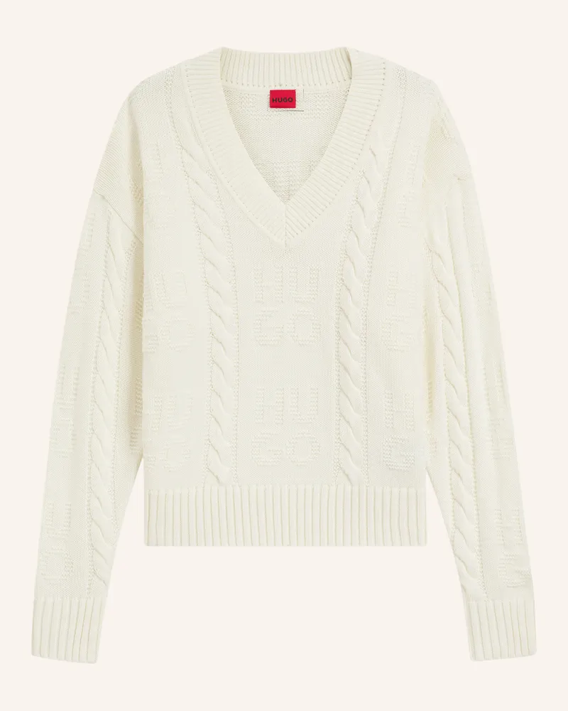 HUGO BOSS Pullover SYPRES Oversize Fit Weiss