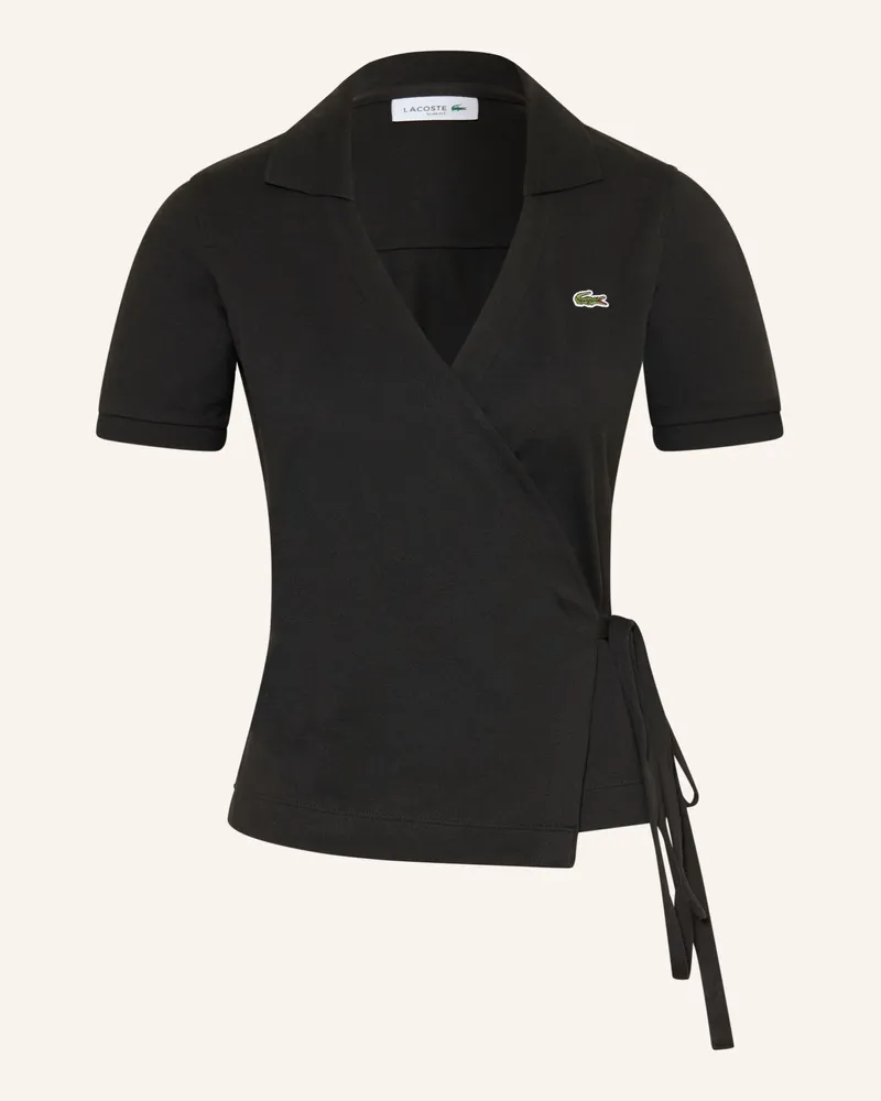 Lacoste Piqué-Poloshirt schwarz Schwarz