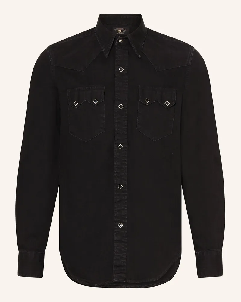 RRL Jeanshemd Slim Fit Schwarz