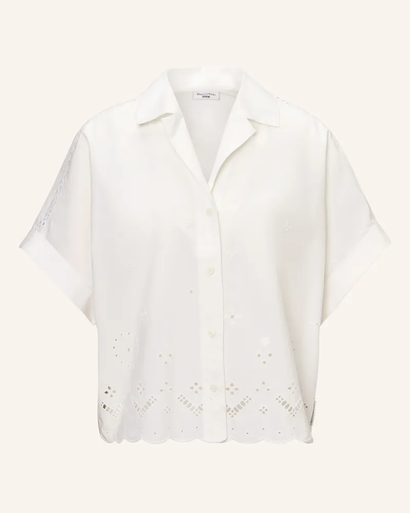Marc O'Polo Spitzenbluse weiss Weiss