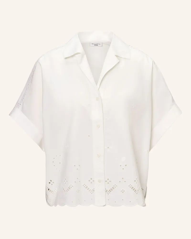 Marc O'Polo Spitzenbluse weiss Weiss