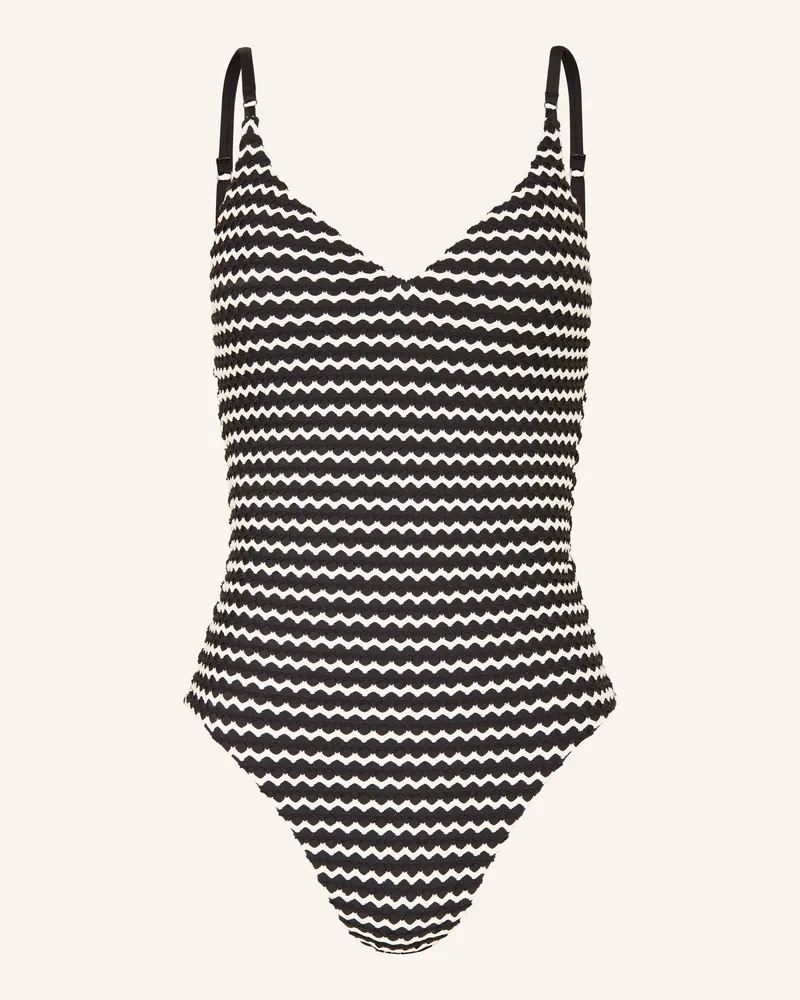 Seafolly Australia Badeanzug Mesh Effect schwarz Schwarz