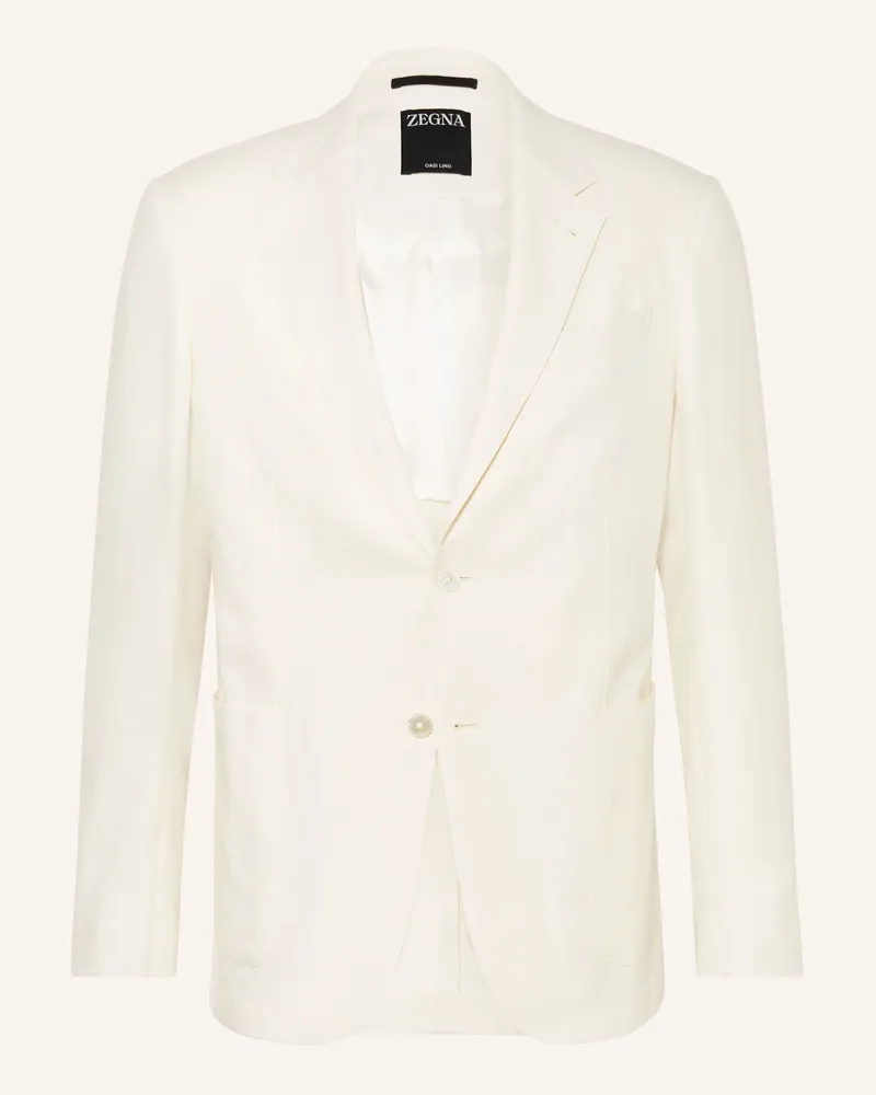 Ermenegildo Zegna Leinensakko Extra Slim Fit Ecru