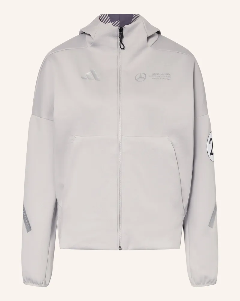 adidas Sweatjacke MERCEDES - AMG PETRONAS FORMULA ONE TEAM SILVER ARROWS Hellgrau