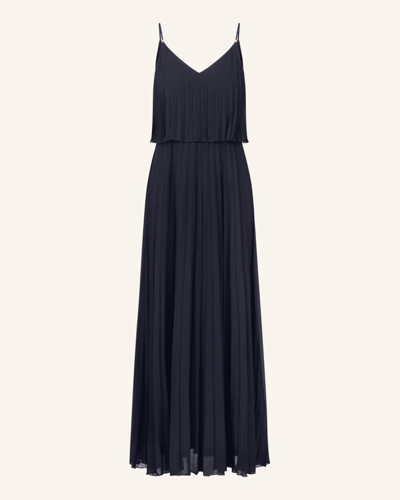 Apart Abendkleid mit Plissees Dunkelblau