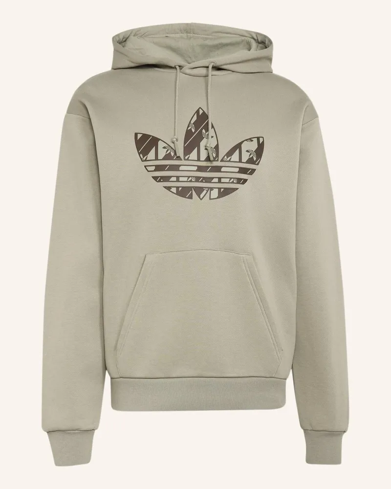 adidas Mono Kapuzenpullover gruen Silber