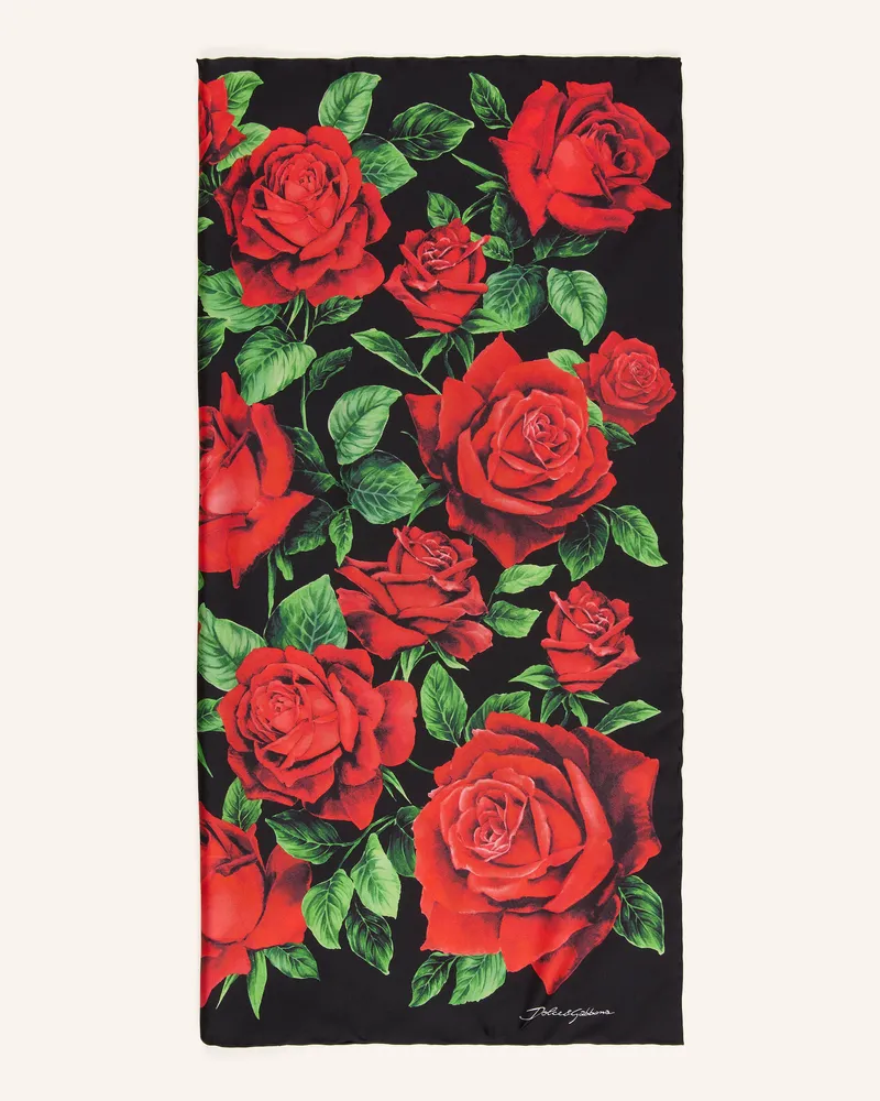Dolce & Gabbana Seidentuch rot Schwarz