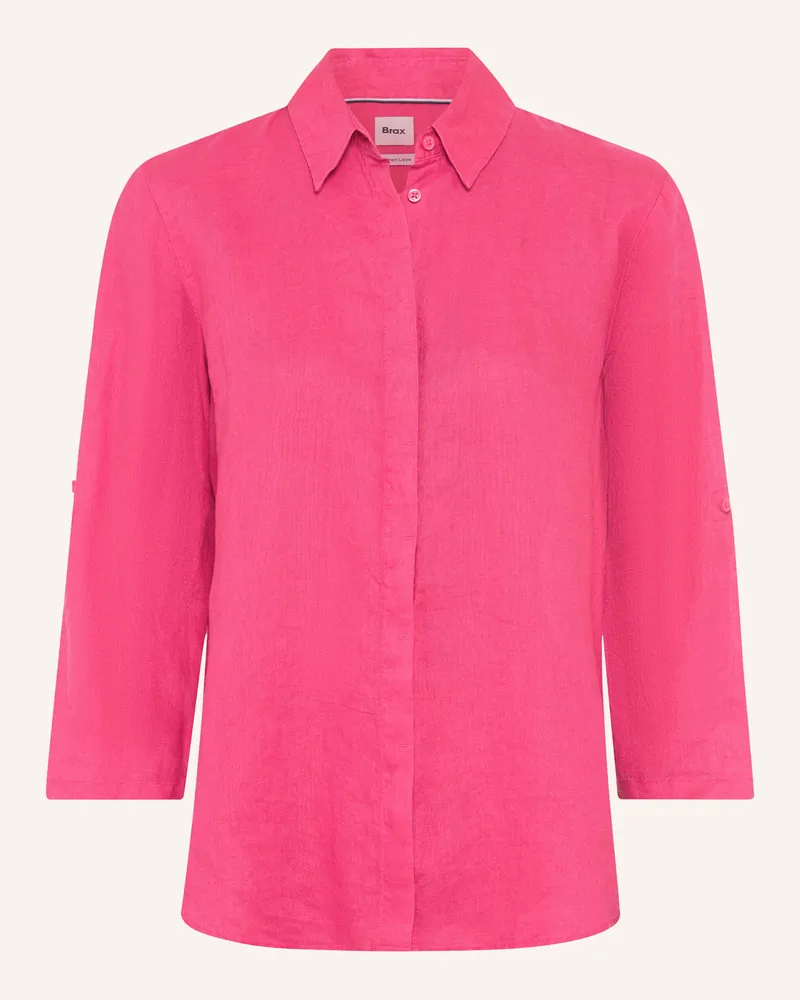 Brax Hemdbluse Vicki Aus Leinen Mit 3/4-Arm pink Pink