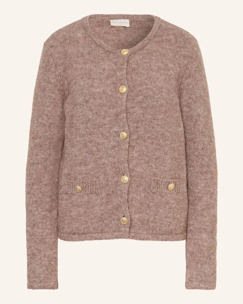 Milano Italy Strickjacke Mit Alpaka beige Beige