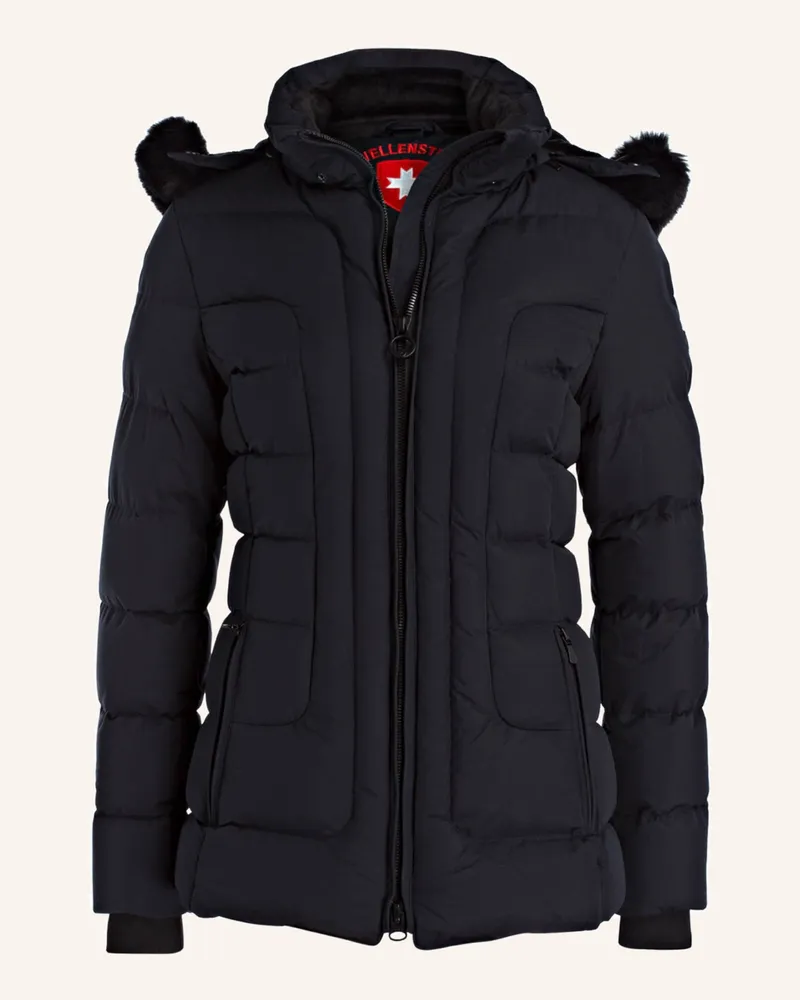 Wellensteyn Steppjacke BELVITESSE MEDIUM mit abnehmbarem Kunstfell Dunkelblau