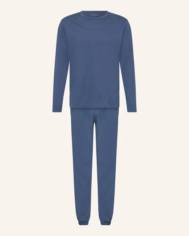 Calvin Klein Schlafanzug blau Blaugrau