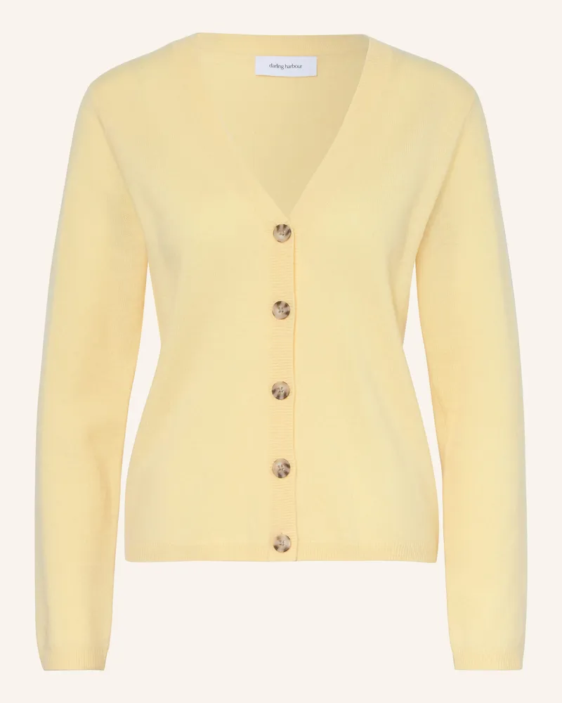 Darling Harbour Strickjacke Aus Cashmere gelb Vanilla