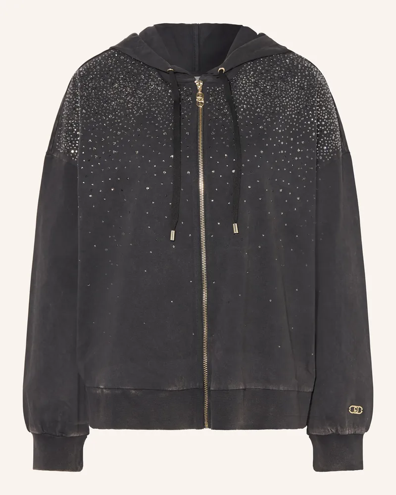Liu Jo Sweatjacke Mit Schmucksteinen schwarz Schwarz