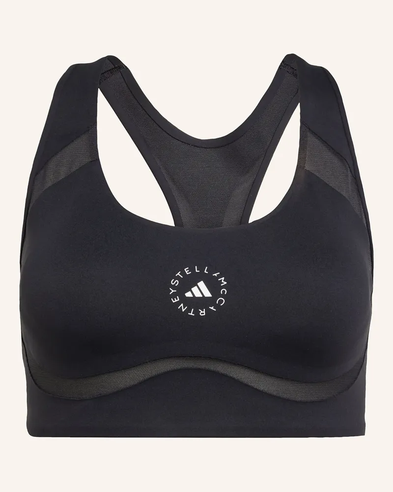 adidas Sport-Bh Adidas By Stella Mccartney Power Impact Mit Mesh schwarz Schwarz