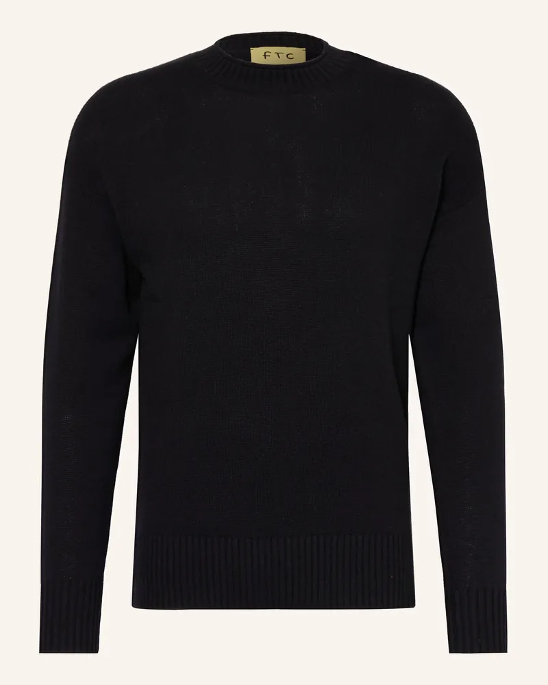 FTC Cashmere Pullover Mit Cashmere blau Schwarz