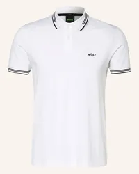 HUGO BOSS Piqué-Poloshirt PAUL Slim Fit Weiss