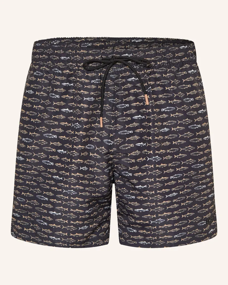 HUGO BOSS Badeshorts Danio schwarz Schwarz