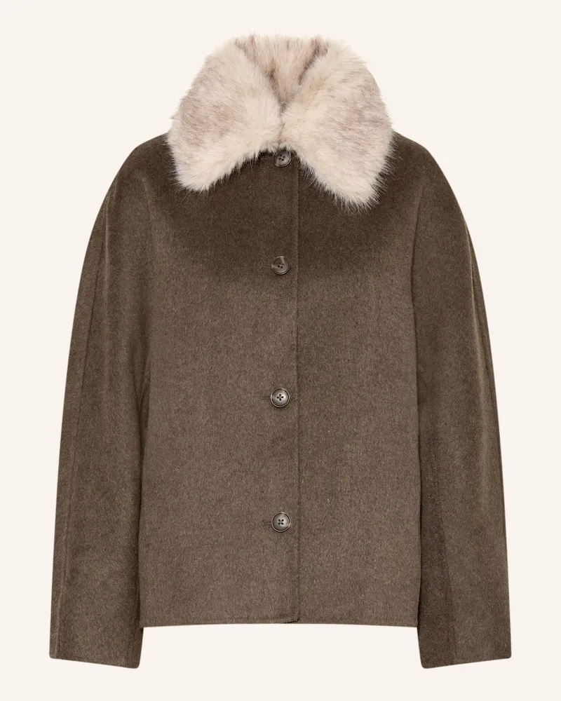 Darling Harbour Jacke Mit Abnehmbarem Kragen beige Taupe