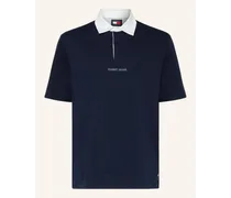 Tommy Hilfiger Jersey-Poloshirt Oversized Fit Blau