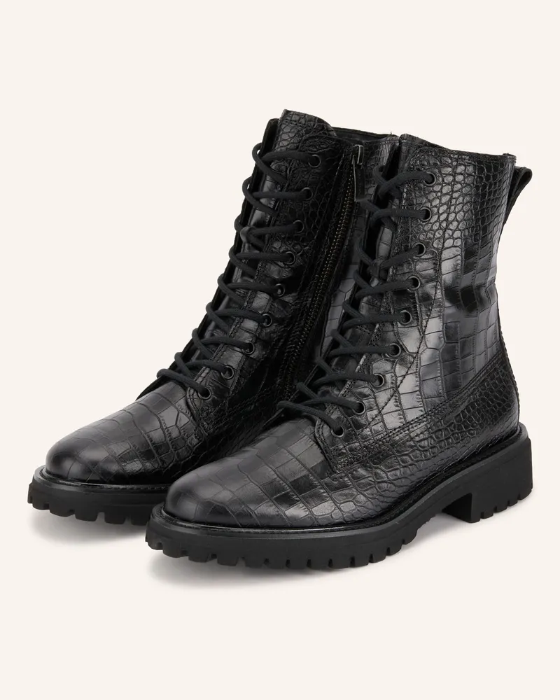 paul green Schnürboots schwarz Schwarz