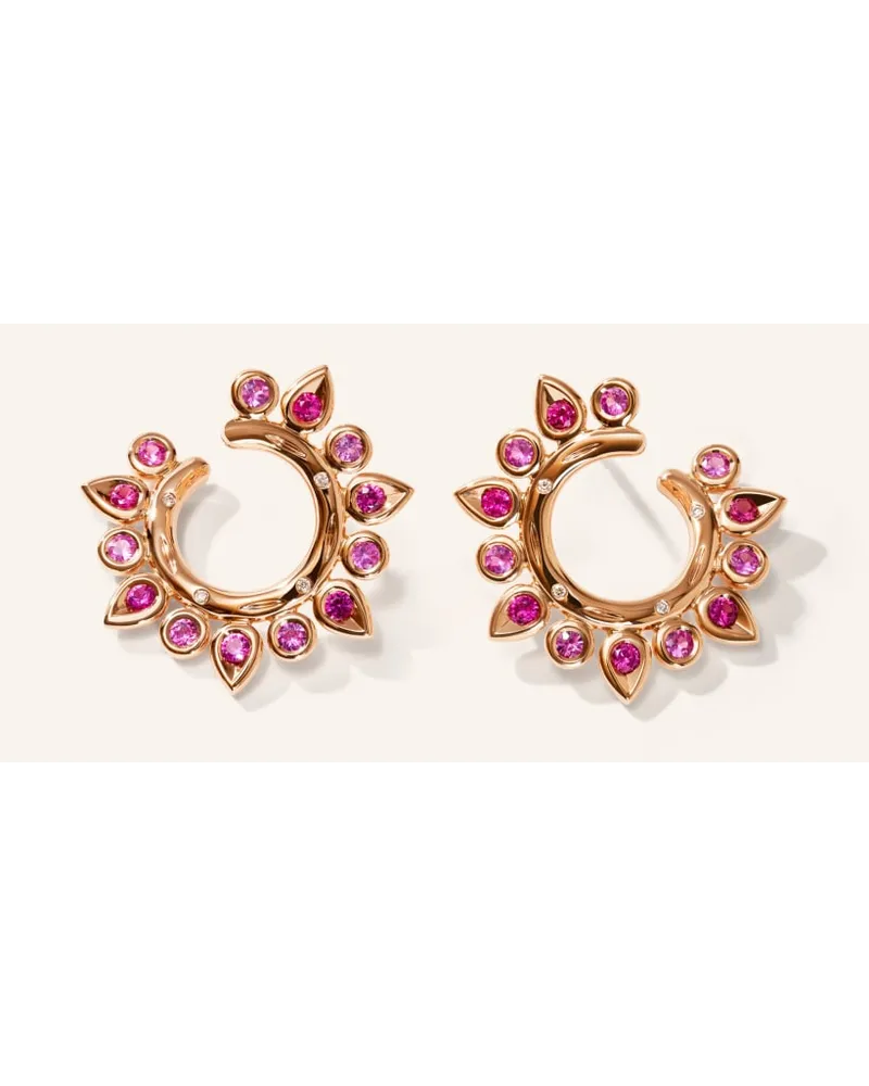 TAMARA COMOLLI Ohrringe OHRRINGE GYPSY HOOP SUN 'BLUSH' 18K Rosegold