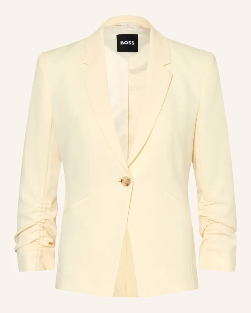 HUGO BOSS Blazer Jia Mit 3/4-Arm beige Ecru