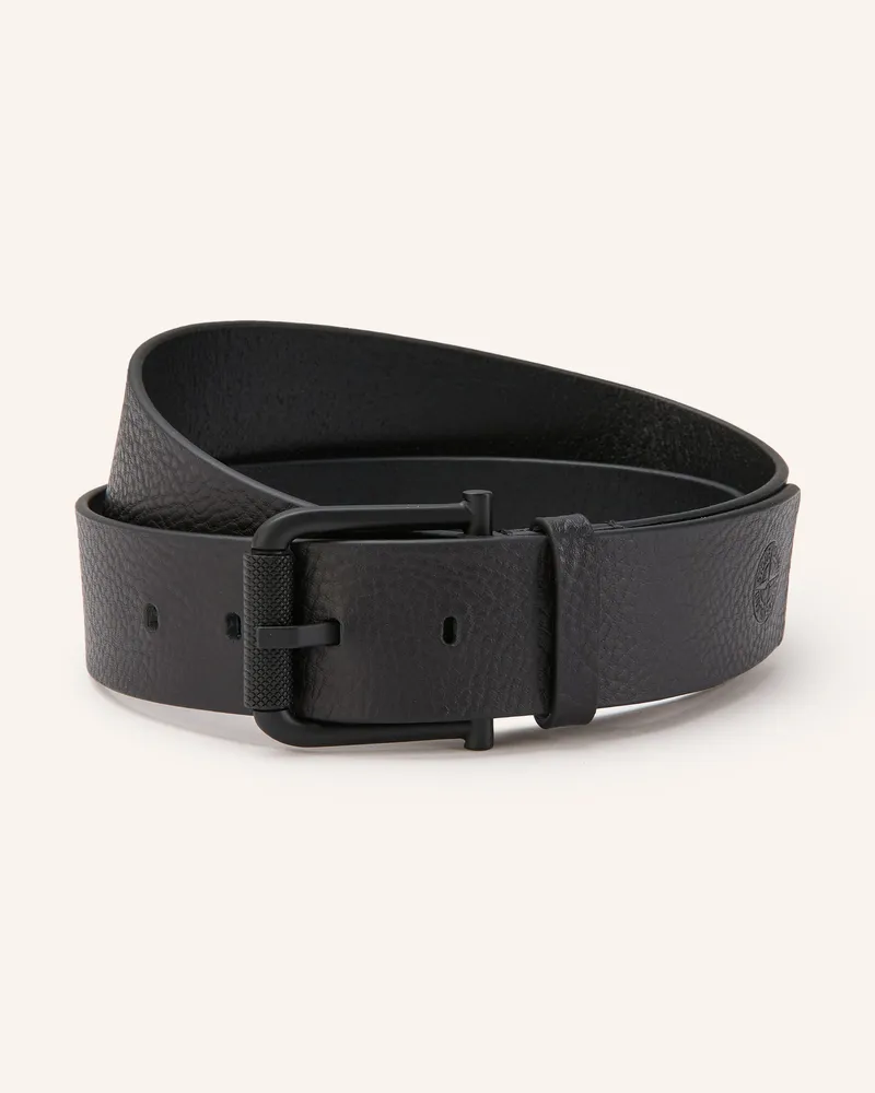 Stone Island Ledergürtel Schwarz