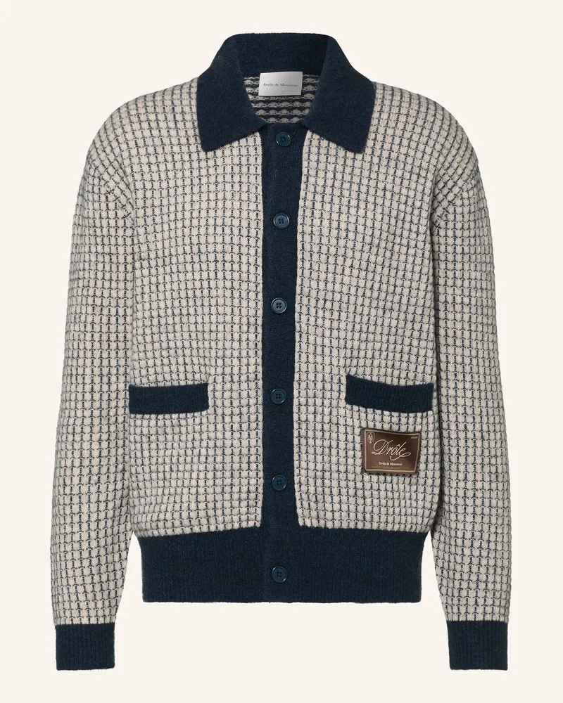 Drôle de Monsieur Stickjacke blau Dunkelblau