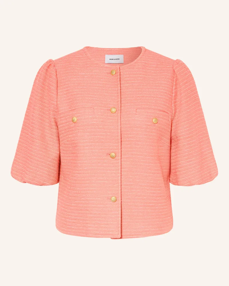 More & More Bouclé-Jacke pink Hellrot