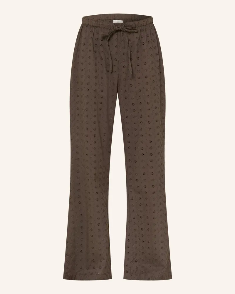 Neo Noir Hose Hennie Emb braun Dunkelbraun