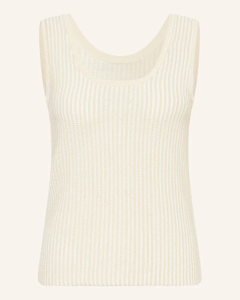 Proenza Schouler Stricktop Lennox White Label weiss Hellbraun